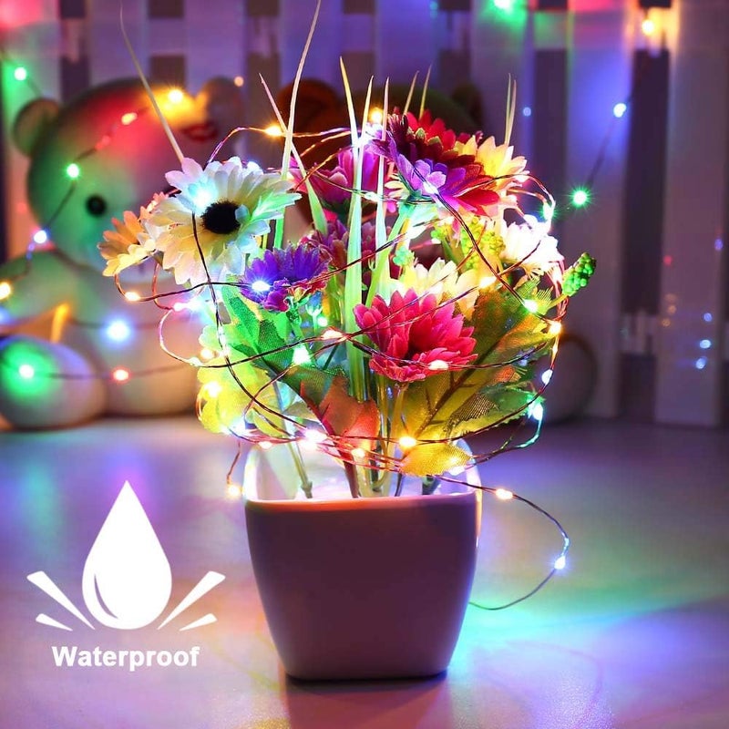 BRIZLER 2 Pack Each 200 LED 66ff Multicolor Solar Christmas Lights, Colored Solar String Lights 8 Modes Twinkling Fairy Lights with Memory Waterproof Twinkle Lights for Outdoor Garden Party Tree Decor - Image 5